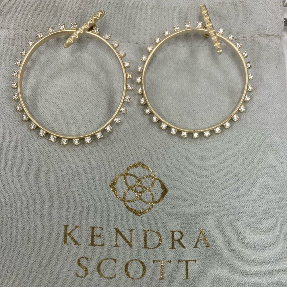 KENDRA Scott Charlie‎ Grace gold post hoop earrings